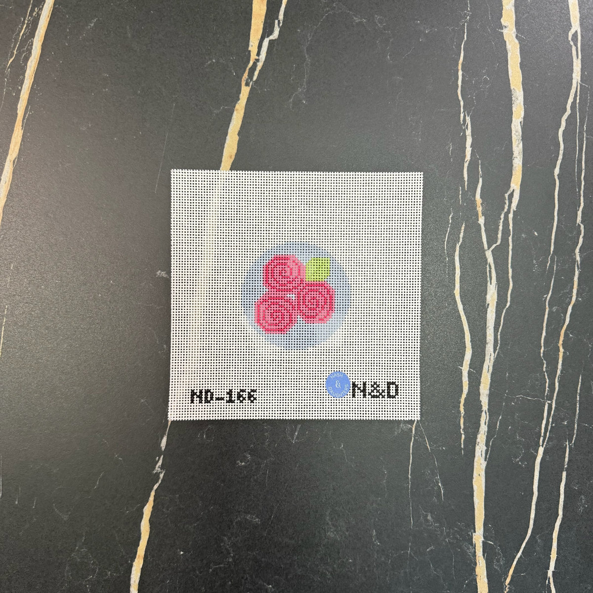 Three Pink Flowers Round
