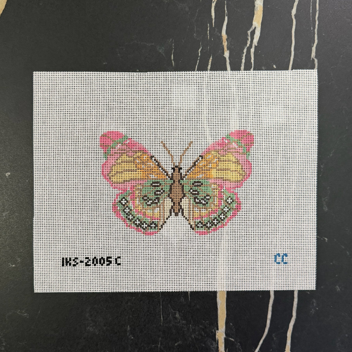 Butterfly Ornament - Pink Green