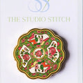 Scalloped Rose Medallion Needle Minder