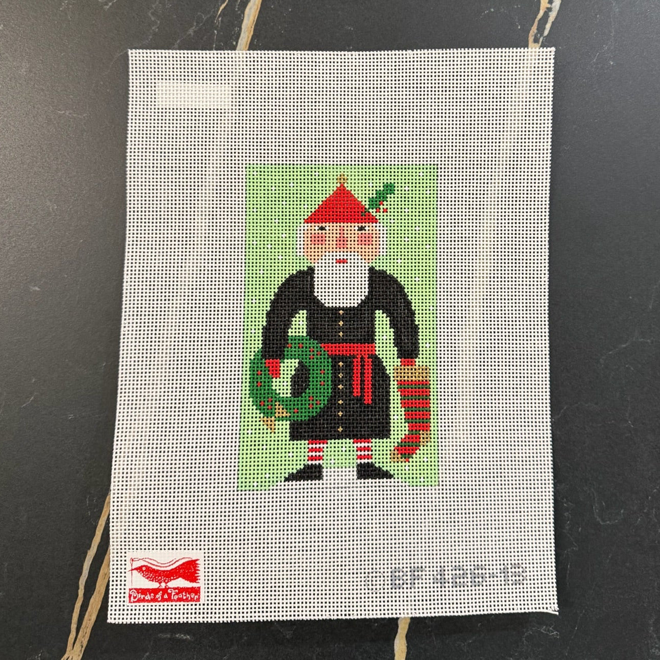 Santa in Black Coat