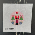 Pink Santa Nutcracker Round