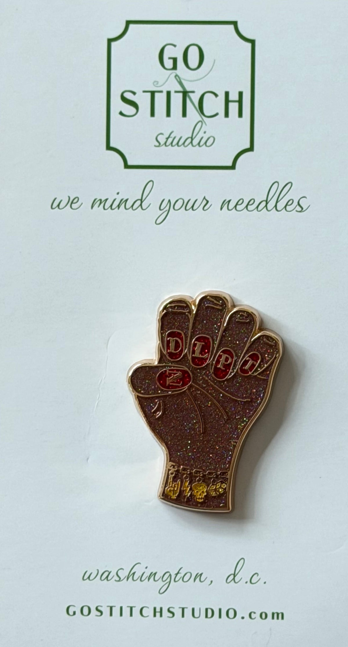 NDLPT Nails - Brown Sparkly Needle Minder