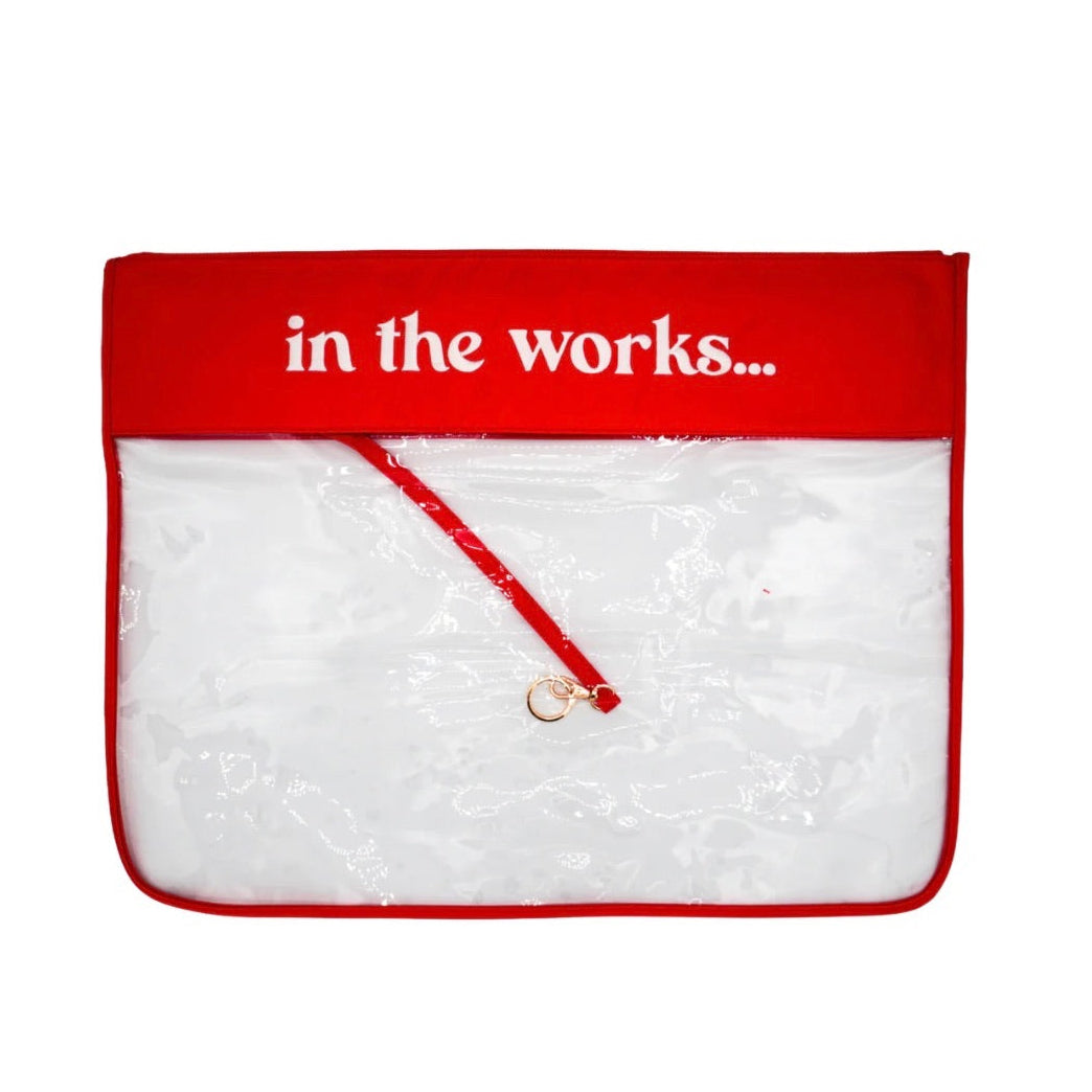 Extra Large In the Works Project Bag - Cherry