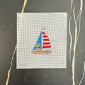 Yellow Labrador in Sailboat