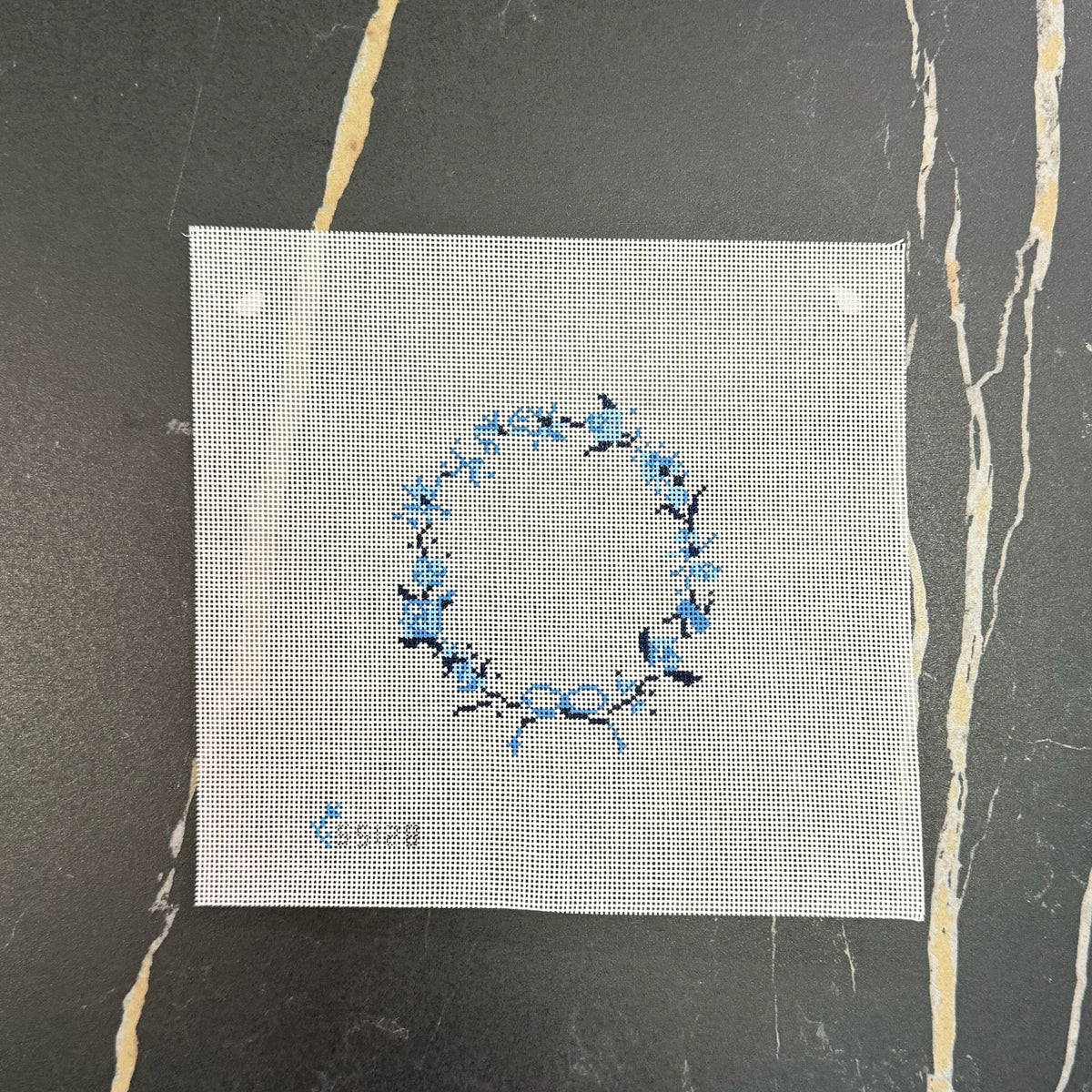 Blue Floral Wreath