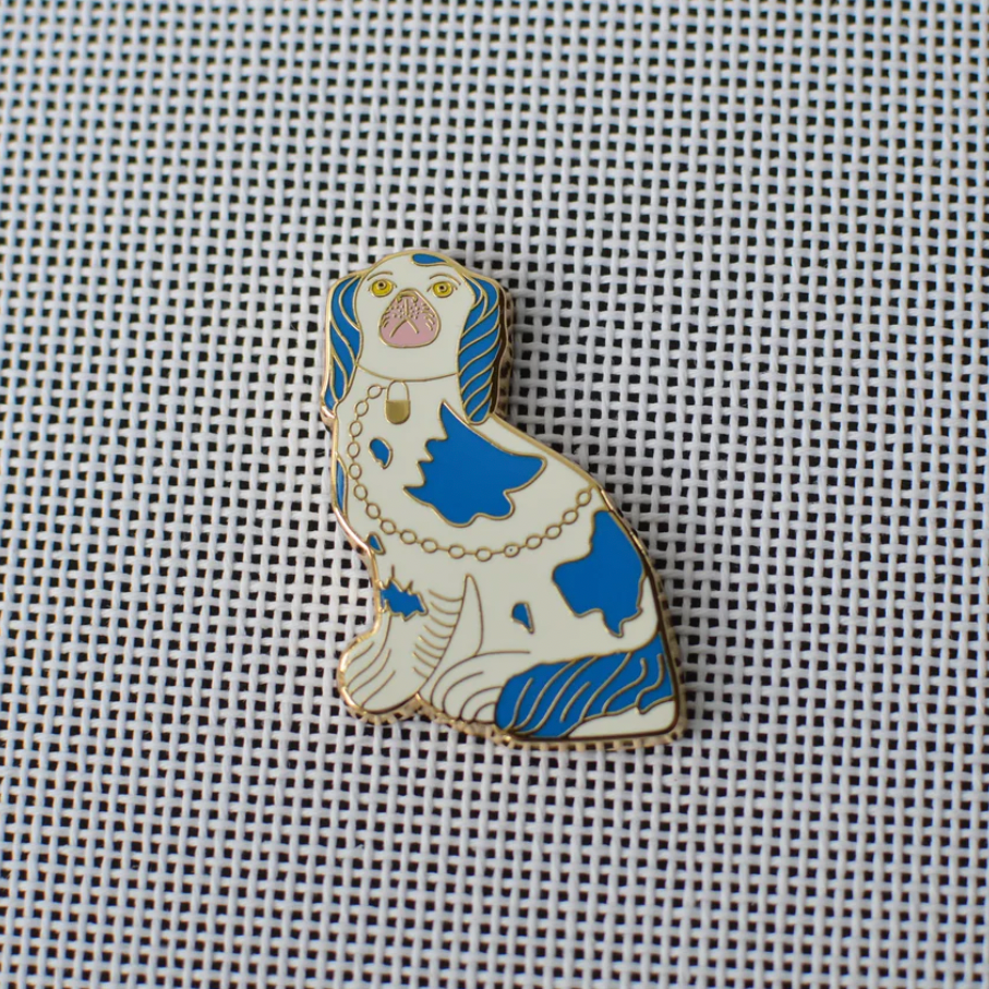 Blue Staffordshire Dog Needleminder