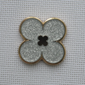 Silver Glitter Clover Needleminder