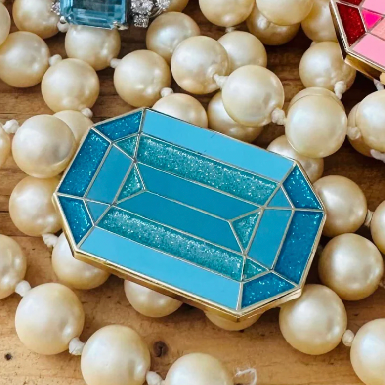 Roosevelt Inspired Aquamarine Needleminder